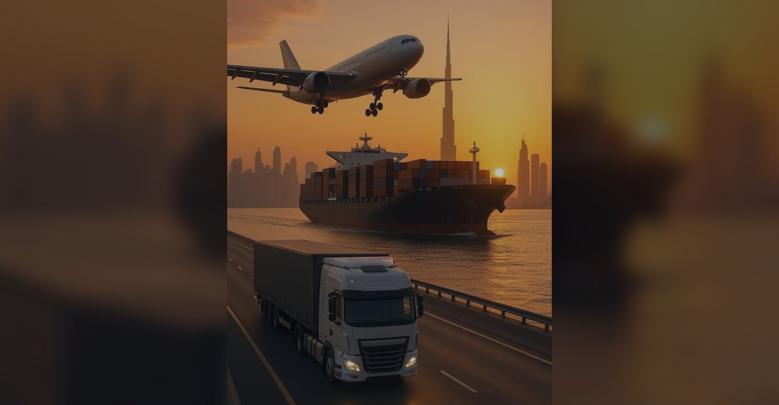Air, sea and road transportation network