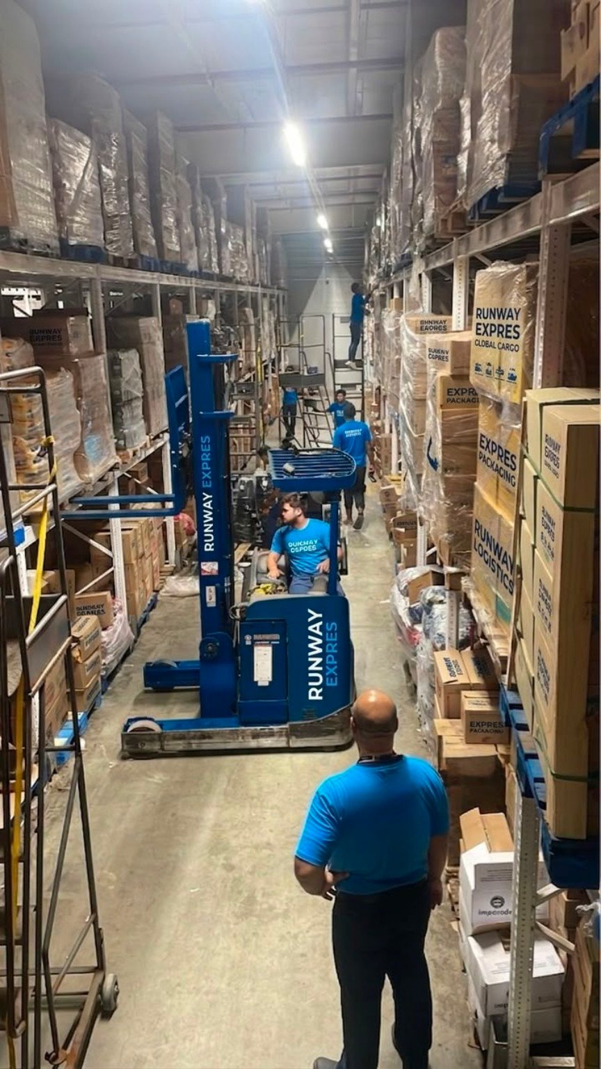 Warehouse storage and cargo operations.